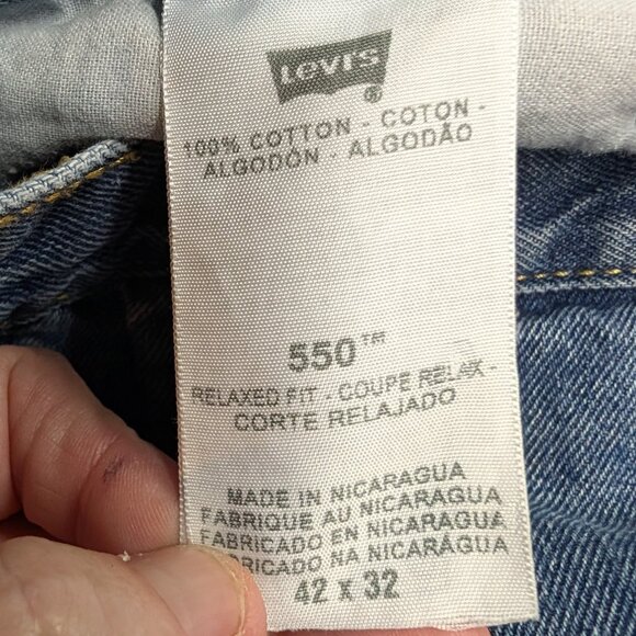 Levi's 550 Classic Blue Denim Jeans Size 42 x 32 - Picture 11 of 12